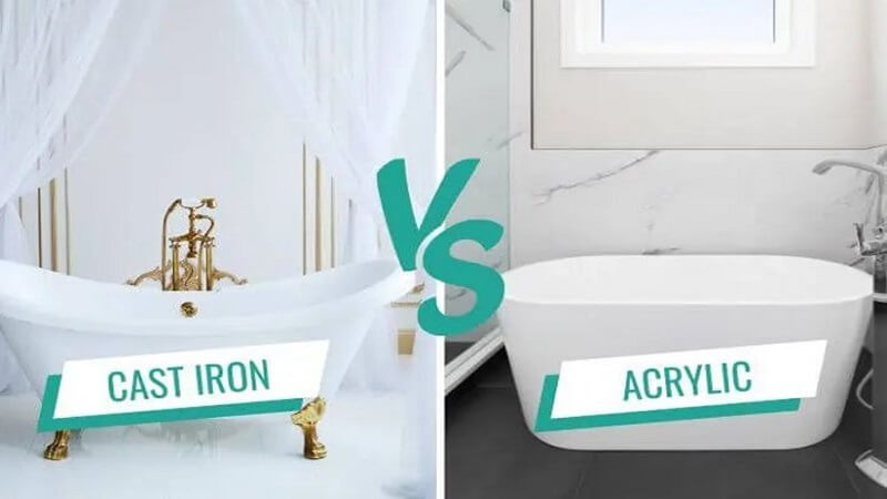 How to Choose a Suitable Bathtub Between Acrylic and Cast Iron
