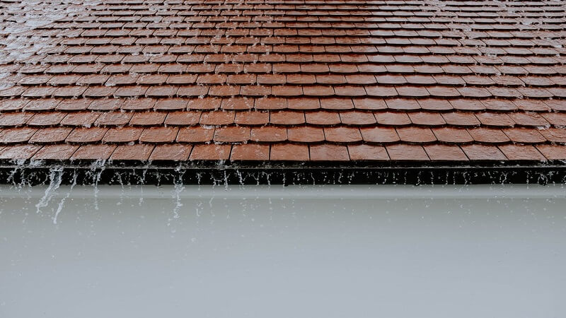 Roof during rainfall