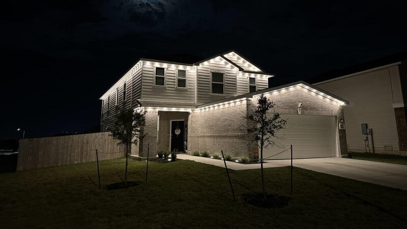 How Do Permanent Outdoor Lights Perform During Heavy Rain or Snow?
