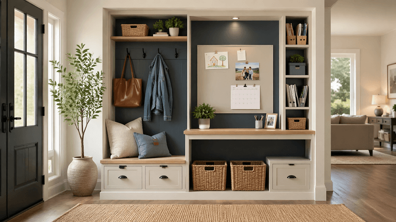Tips for Transforming Wasted Entryway Space Into Functional Family Command Centers
